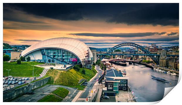The Sage and Newcastle. Print by Bill Allsopp
