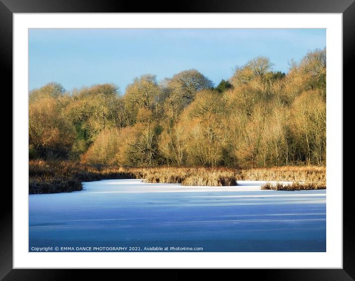 Winter at Hagg Pond,  Wylam Framed Mounted Print by EMMA DANCE PHOTOGRAPHY