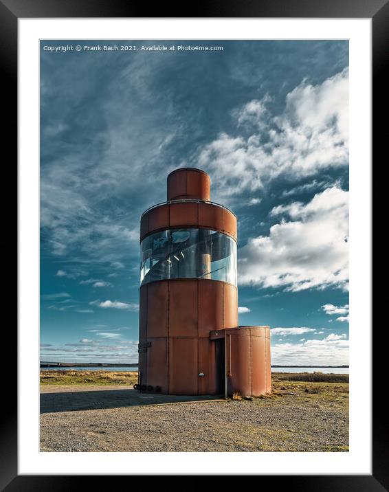 Oddesund tower for expositions in thy, rural Denmark Framed Mounted Print by Frank Bach
