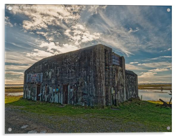 Bunkers from WW2 now used for expositions at Oddesund at a fjord in rural Denmark Acrylic by Frank Bach