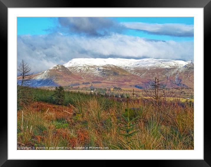 Dumgoyne and the Campsies Framed Mounted Print by yvonne & paul carroll