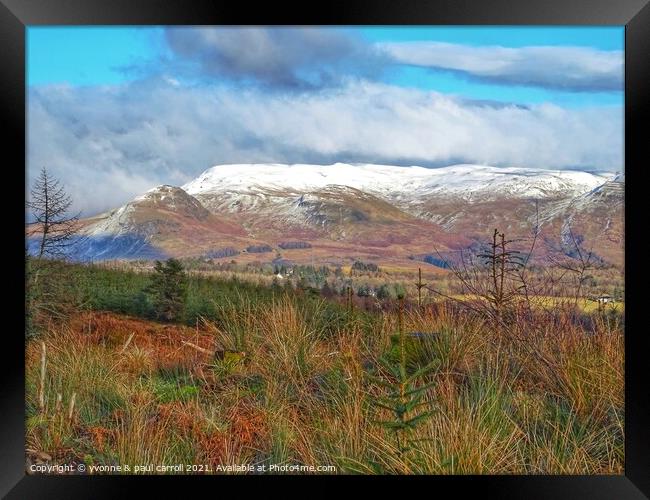 Dumgoyne and the Campsies Framed Print by yvonne & paul carroll