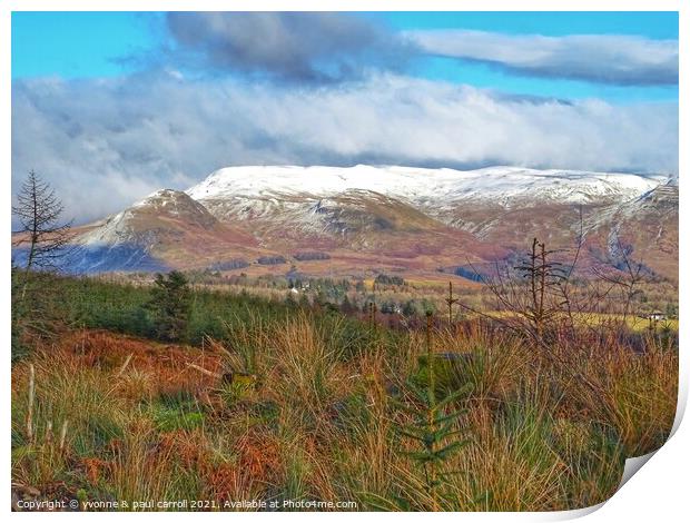 Dumgoyne and the Campsies Print by yvonne & paul carroll