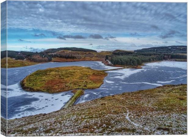 Cochno and Jaw Reservoir, the Kilpatricks Canvas Print by yvonne & paul carroll