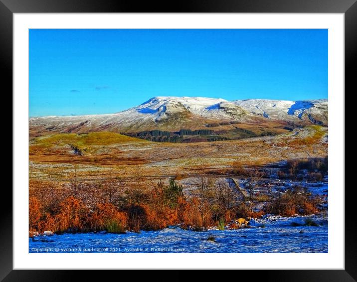 The Campsies from the Whangie Framed Mounted Print by yvonne & paul carroll