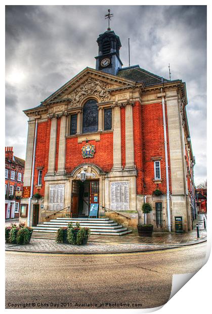 Henley-on-Thames Town Hall Print by Chris Day