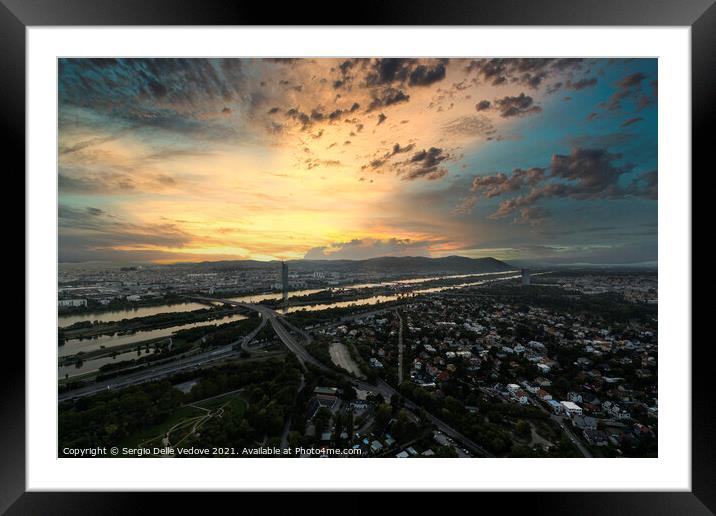 Panoramic view of Vienna Framed Mounted Print by Sergio Delle Vedove
