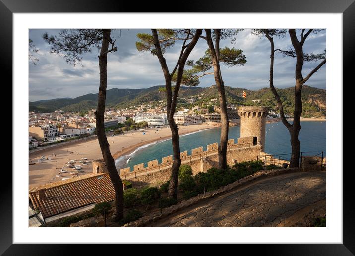 Tossa de Mar Town on Costa Brava Framed Mounted Print by Artur Bogacki