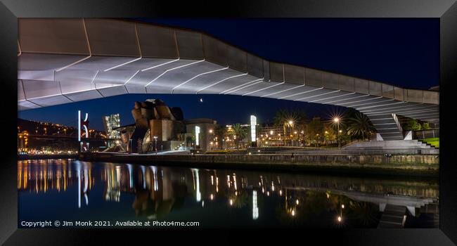 Pedro Arrupe bridge, Bilbao Framed Print by Jim Monk