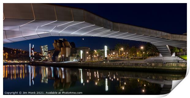 Pedro Arrupe bridge, Bilbao Print by Jim Monk