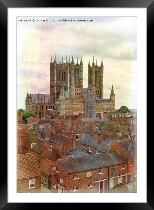 Lincoln Rooftops Framed Mounted Print by Lynn Bolt