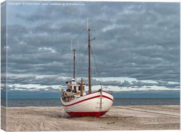 Slettestrand cutter fishing vessel for traditional fishery at th Canvas Print by Frank Bach