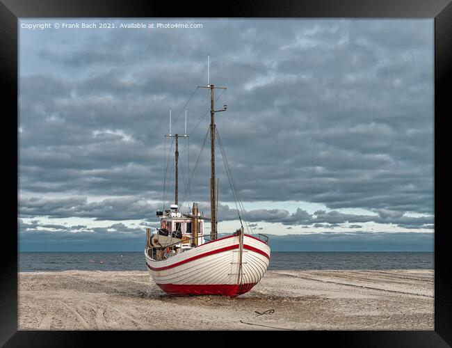 Slettestrand cutter fishing vessel for traditional fishery at th Framed Print by Frank Bach