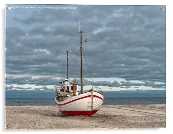 Slettestrand cutter fishing vessel for traditional fishery at th Acrylic by Frank Bach