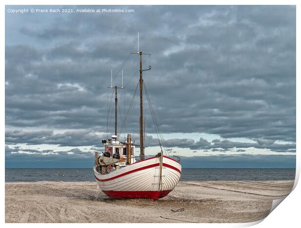 Slettestrand cutter fishing vessel for traditional fishery at th Print by Frank Bach