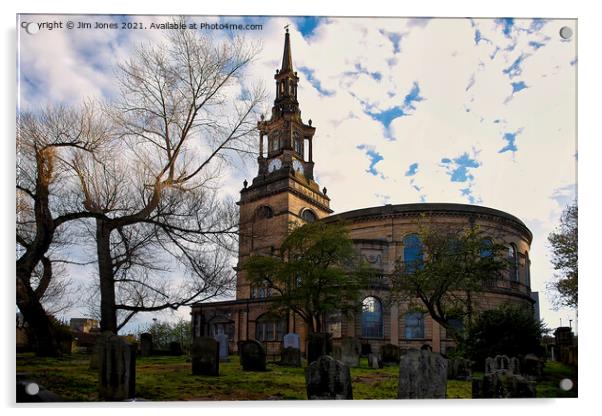 All Saints' Church, Newcastle upon Tyne Acrylic by Jim Jones