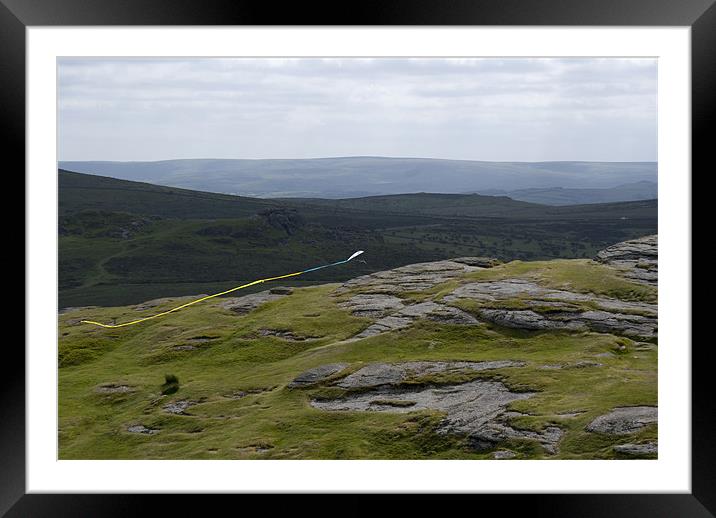 Lone kite Framed Mounted Print by Dan Thorogood