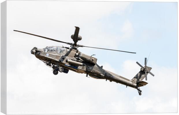 Westland Apache fighter helicopter Canvas Print by Steve de Roeck