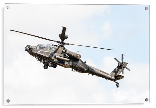 Westland Apache fighter helicopter Acrylic by Steve de Roeck
