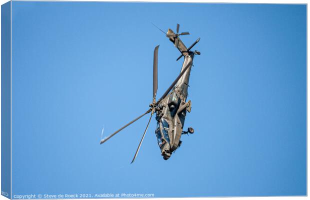 Apache Attack Helicopter Canvas Print by Steve de Roeck