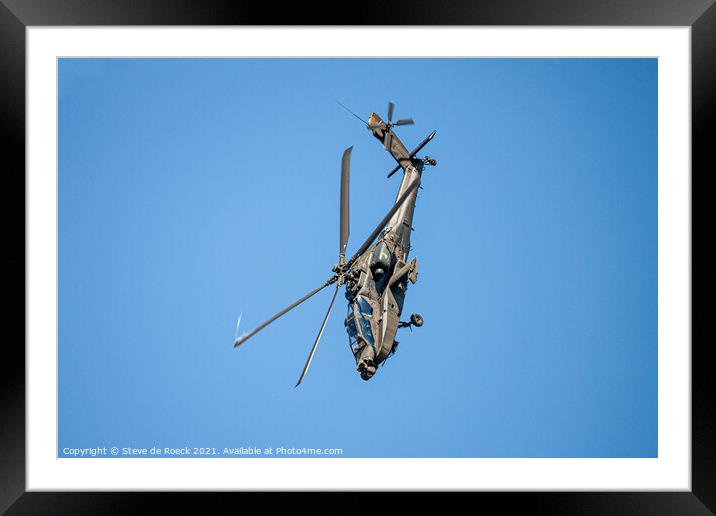 Apache Attack Helicopter Framed Mounted Print by Steve de Roeck