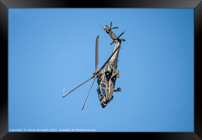 Apache Attack Helicopter Framed Print by Steve de Roeck
