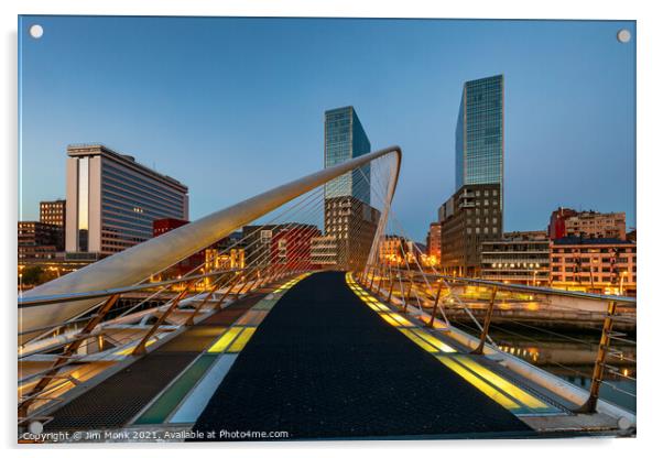 The Zubizuri, Bilbao Acrylic by Jim Monk
