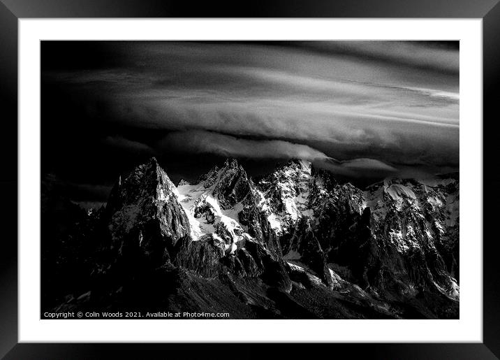 The Chamonix Alps Framed Mounted Print by Colin Woods