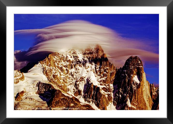 Cloud Cap on the Aiguille Verte Framed Mounted Print by Colin Woods