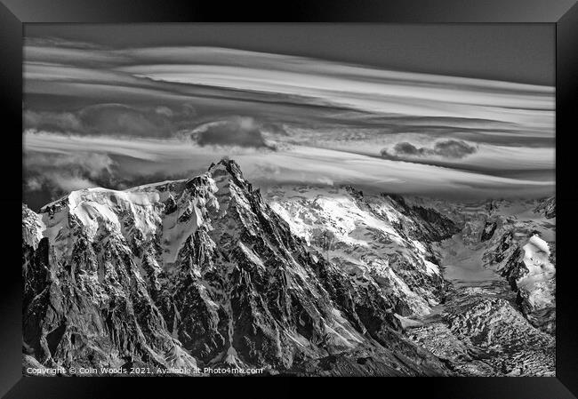 Clouds over Mont Blanc Framed Print by Colin Woods