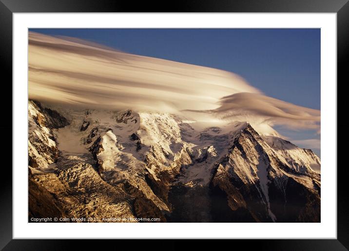 Clouds over Mont Blanc Framed Mounted Print by Colin Woods