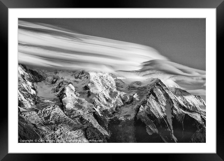 Clouds over Mont Blanc Framed Mounted Print by Colin Woods