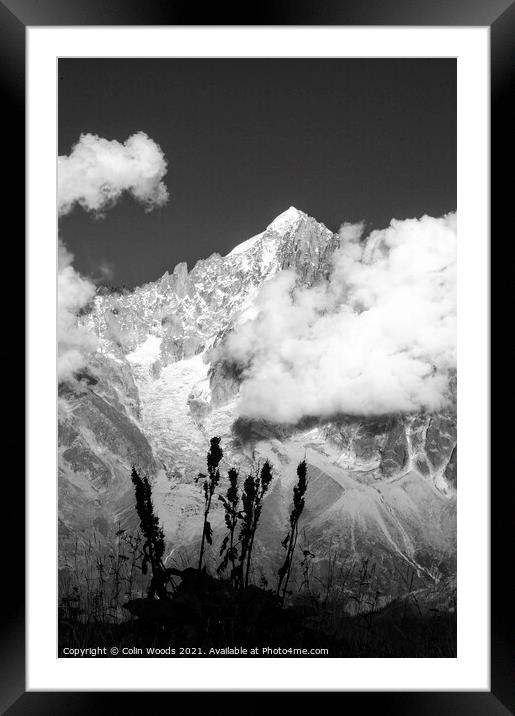 Afternoon cloud on the Aiguille Verte Framed Mounted Print by Colin Woods
