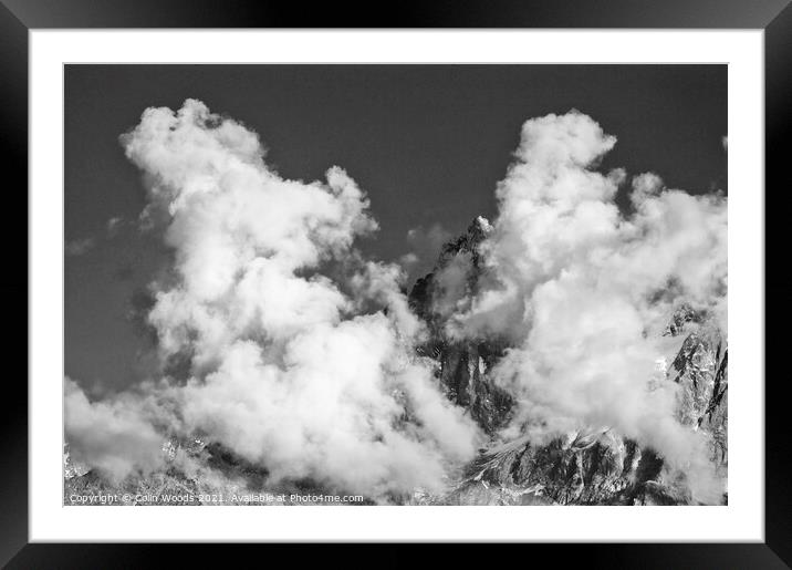 Clouds and peaks in the French Alps Framed Mounted Print by Colin Woods