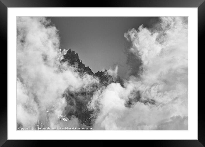Peaks and Clouds in the French Alps Framed Mounted Print by Colin Woods