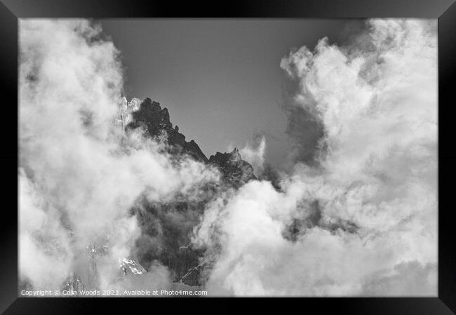 Peaks and Clouds in the French Alps Framed Print by Colin Woods