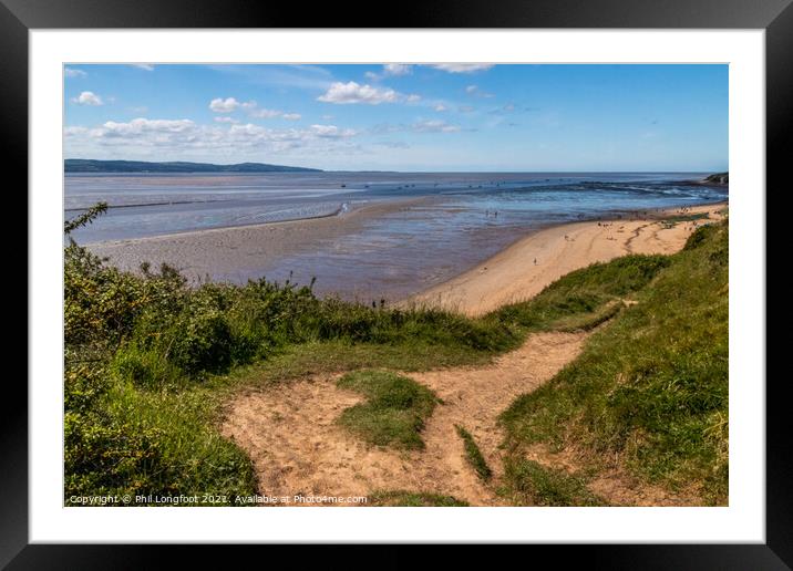 View over River Dee Wirral from Thurstaston Common. Framed Mounted Print by Phil Longfoot