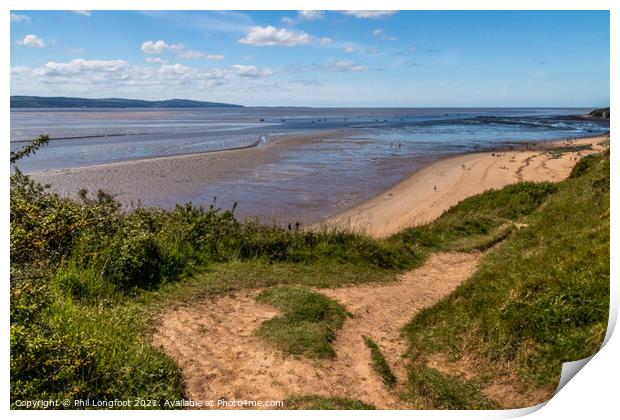 View over River Dee Wirral from Thurstaston Common. Print by Phil Longfoot
