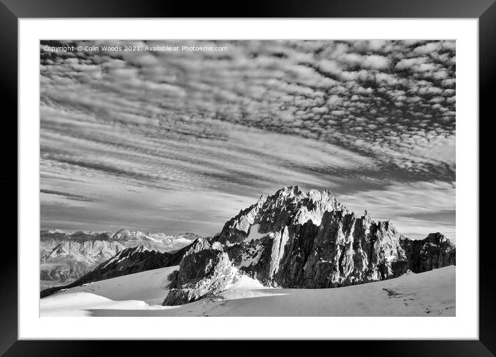 The Aiguille de Tour in the French Alps Framed Mounted Print by Colin Woods