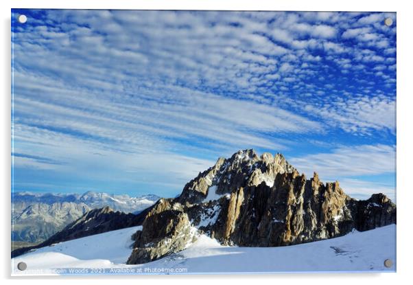 Outdoor mountainDramatic clouds over the Aiguille de Tour in the French Alps as seen from high on the Glacier du Tour, Chamonix, France Acrylic by Colin Woods