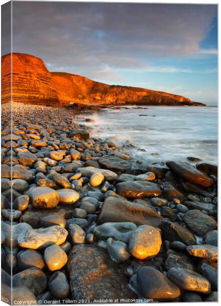 Summer evening, Dunraven Bay, Southerndown, South Wales, UK Canvas Print by Geraint Tellem ARPS