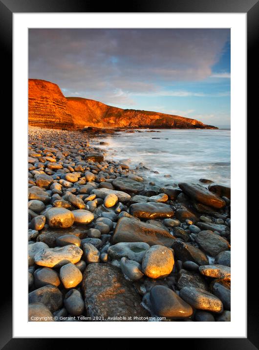 Summer evening, Dunraven Bay, Southerndown, South Wales, UK Framed Mounted Print by Geraint Tellem ARPS