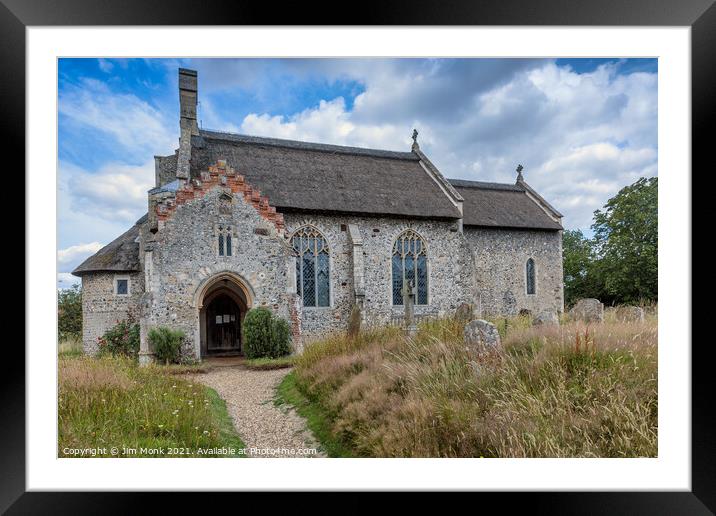St Lawrence, Ingworth Framed Mounted Print by Jim Monk
