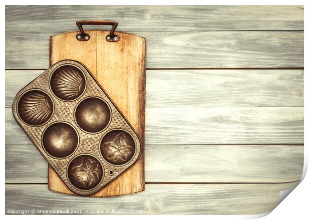 Baking Tin & Board Print by Amanda Elwell