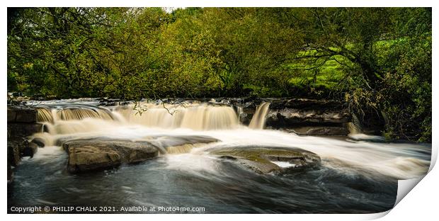 Wain Wath lower falls in The Yorkshire dales 193 Print by PHILIP CHALK
