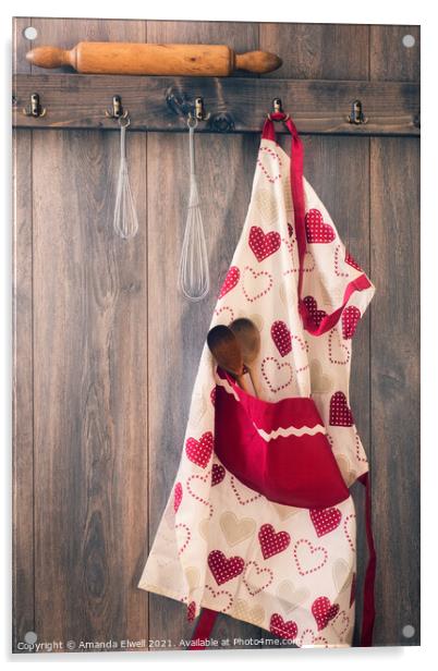 Kitchen Apron Acrylic by Amanda Elwell