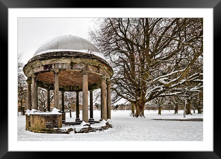 Tewit Well in the Snow Framed Mounted Print by Paul M Baxter