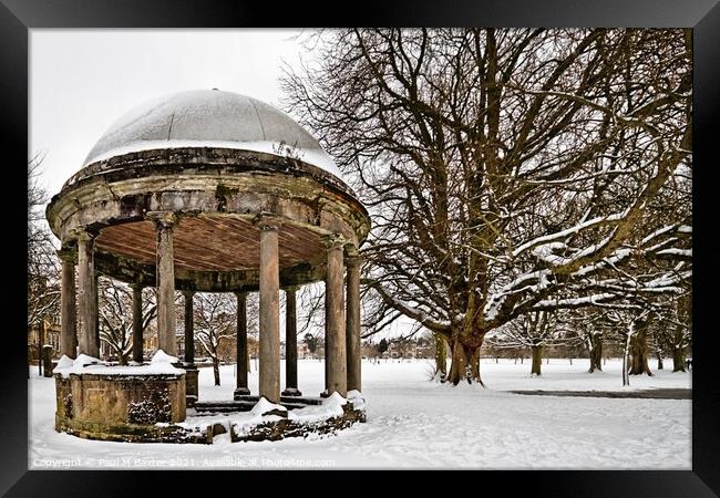 Tewit Well in the Snow Framed Print by Paul M Baxter