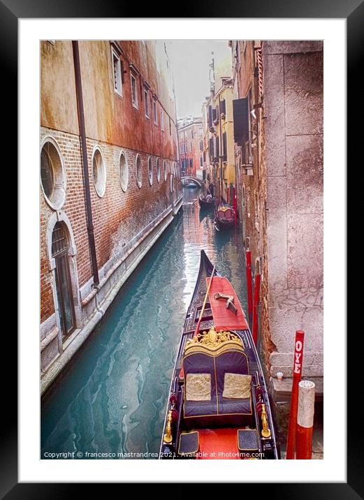 Venice Framed Mounted Print by francesco mastrandrea