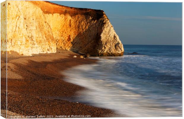 Freshwater Bay, Isle of Wight, UK Canvas Print by Geraint Tellem ARPS